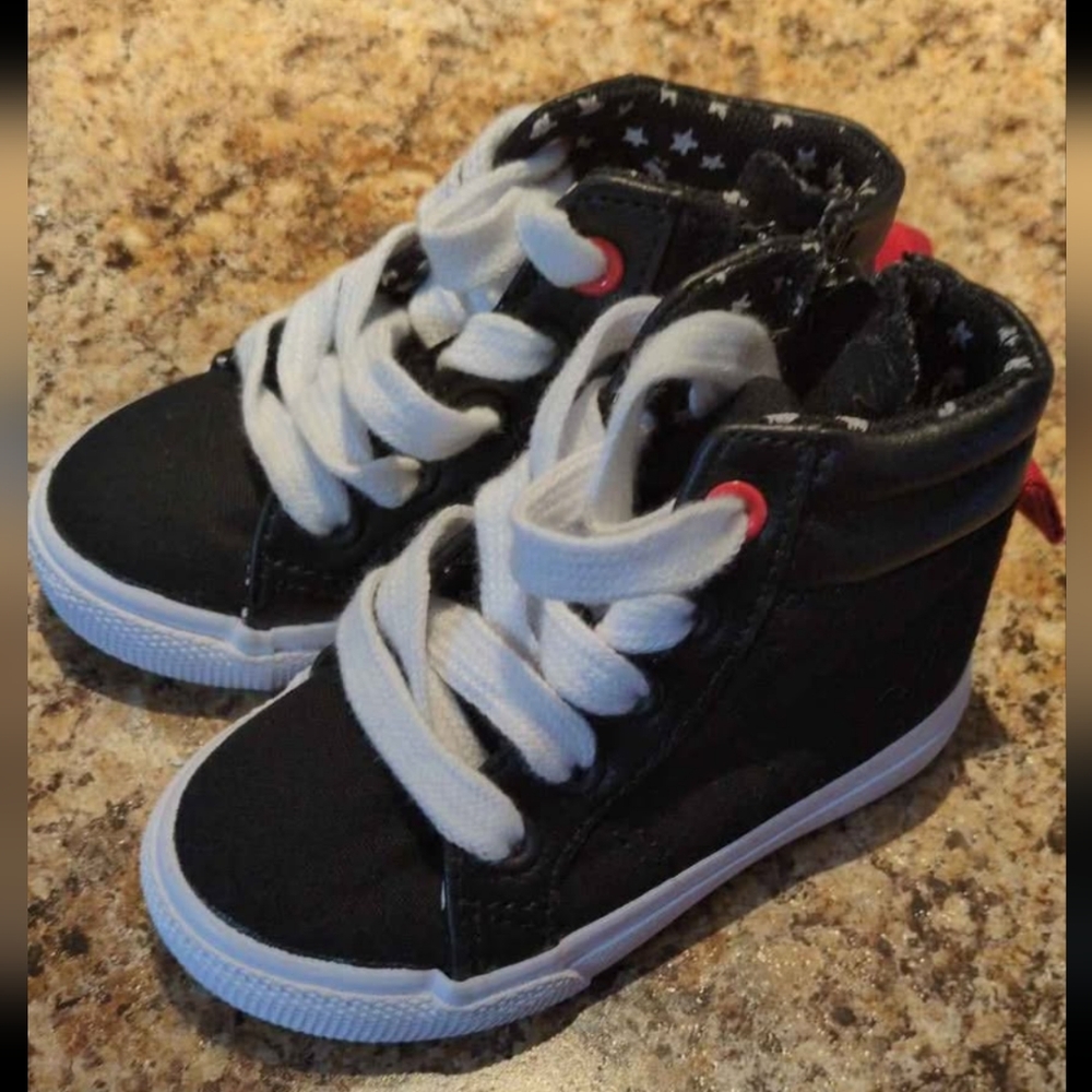 Kids Black High-Top Sneakers